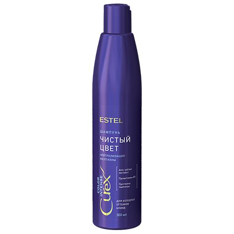 Shampoo "Pure Color" for cold shades of blonde CUREX COLOR INTENSE ESTEL 300 ml Shampoo "Pure Color" for cold shades of blonde CUREX COLOR INTENSE ESTEL 300 ml